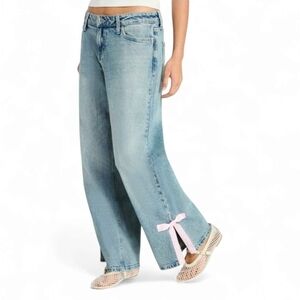 NWT No Boundaries Baggy Jeans with Side Bow